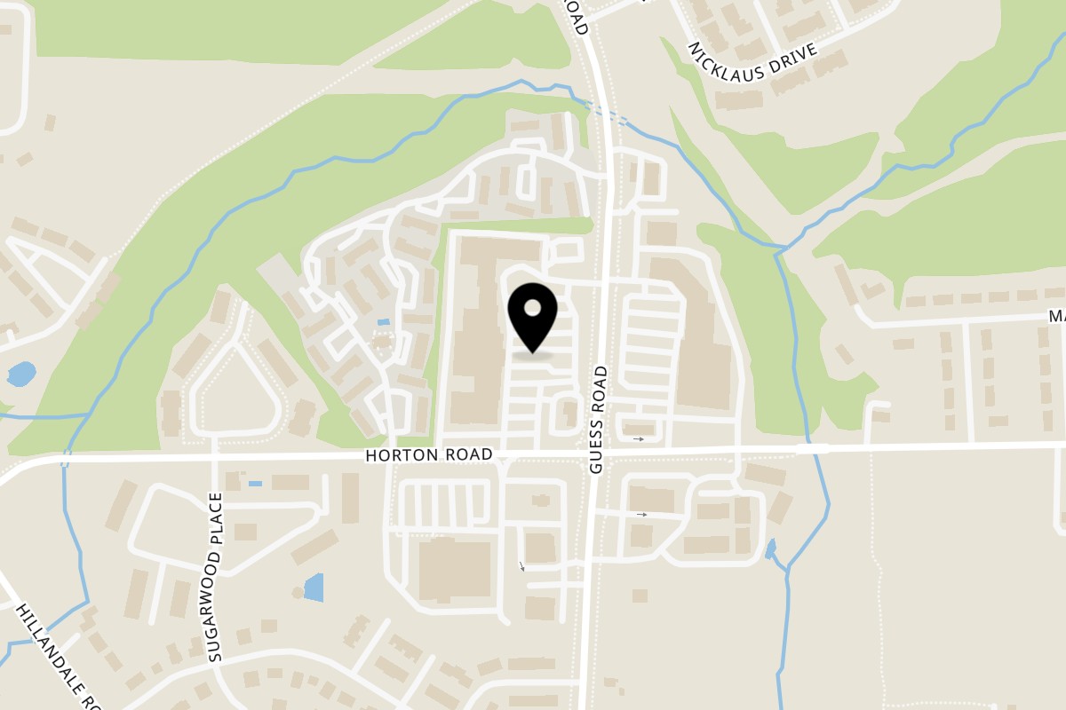 Map showing the location of Italian Pizzeria on 3823 Guess Rd in Durham